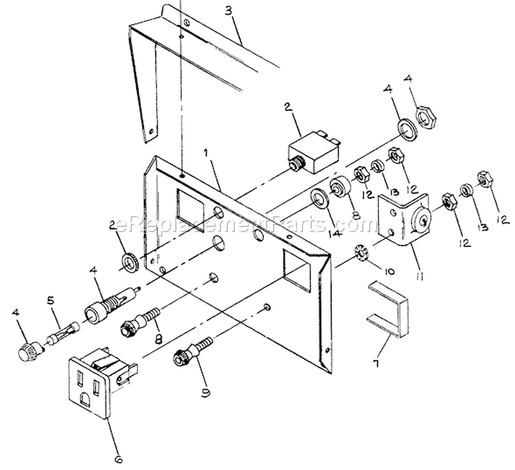 Page B Diagram and Parts List for 8750-2  Briggs and Stratton Generator
